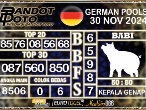 Prediksi Togel German Pools 30 NOVEMBER 2024