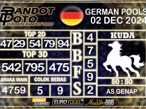 Prediksi Togel German Pools 02 DESEMBER 2024