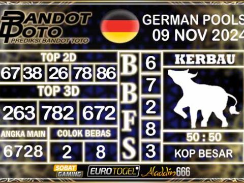 Prediksi Togel German Pools 09 NOVEMBER 2024