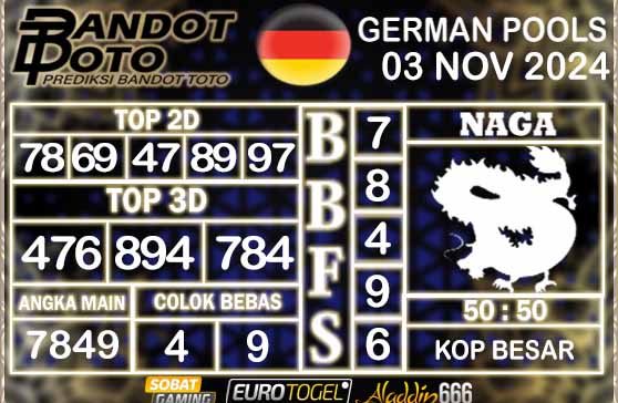 Prediksi Togel German Pools 03 NOVEMBER 2024