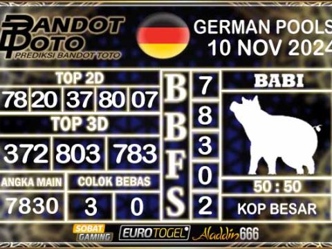 Prediksi Togel German Pools 10 NOVEMBER 2024