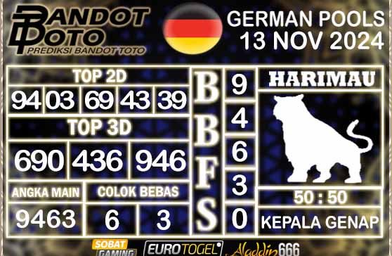 Prediksi Togel German Pools 13 NOVEMBER 2024