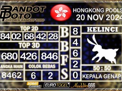 Prediksi Togel Hongkong Pools 20 NOVEMBER 2024