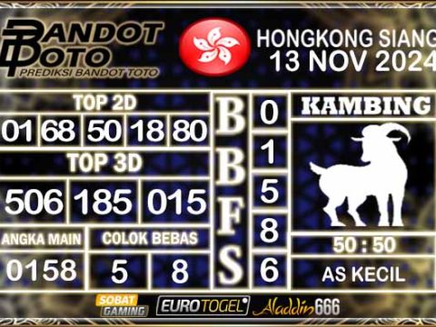 Prediksi Togel HK Siang 13 NOVEMBER 2024