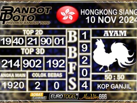 Prediksi Togel HK Siang 16 NOVEMBER 2024