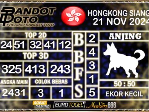 Prediksi Togel HK Siang 21 NOVEMBER 2024