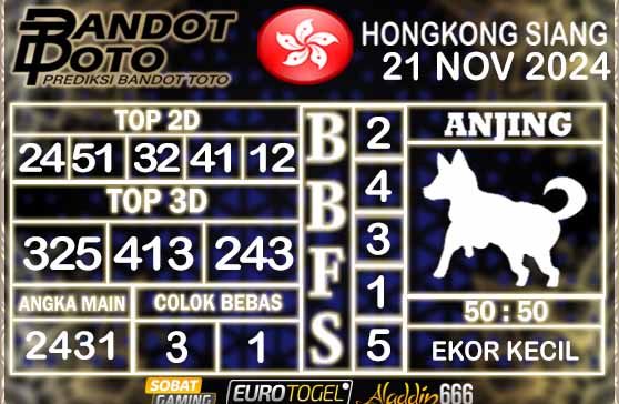 Prediksi Togel HK Siang 21 NOVEMBER 2024