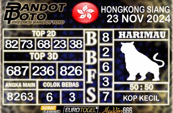 Prediksi Togel HK Siang 23 NOVEMBER 2024