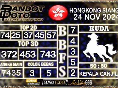 Prediksi Togel HK Siang 24 NOVEMBER 2024