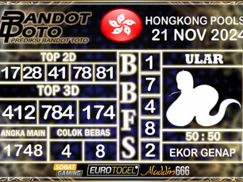 Prediksi Togel Hongkong Pools 21 NOVEMBER 2024