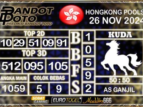 Prediksi Togel Hongkong Pools 26 NOVEMBER 2024