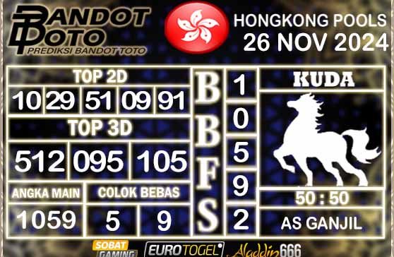 Prediksi Togel Hongkong Pools 26 NOVEMBER 2024