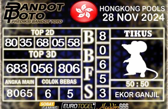 Prediksi Togel Hongkong Pools 28 NOVEMBER 2024