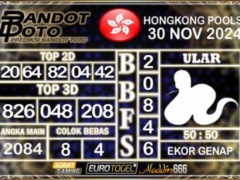 Prediksi Togel Hongkong Pools 30 NOVEMBER 2024