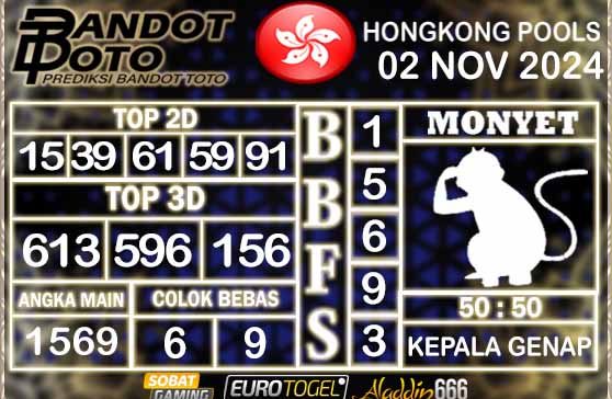 Prediksi Togel Hongkong Pools 02 NOVEMBER 2024