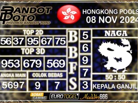 Prediksi Togel Hongkong Pools 08 NOVEMBER 2024