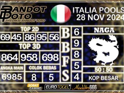 Prediksi Togel Italia Pools 28 NOVEMBER 2024