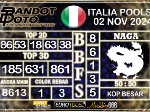 Prediksi Togel Italia Pools 02 NOVEMBER 2024