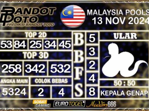 Prediksi Togel Malaysia 13 NOVEMBER 2024