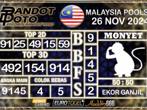 Prediksi Togel Malaysia 26 NOVEMBER 2024