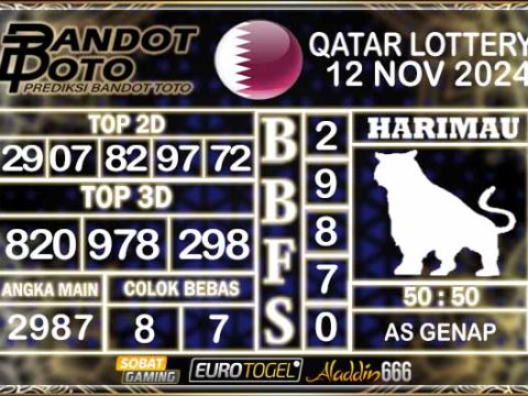 Prediksi Togel Qatar Lottery 12 NOVEMBER 2024