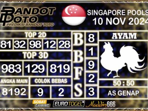 Prediksi Togel Singapore Pools 16 NOVEMBER 2024