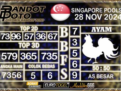 Prediksi Togel Singapore Pools 28 NOVEMBER 2024