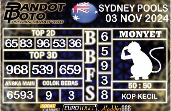 Prediksi Togel Sydney Pools 03 NOVEMBER 2024