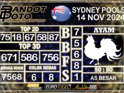 Prediksi Togel Sydney Pools 14 NOVEMBER 2024