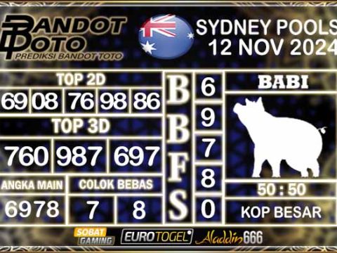 Prediksi Togel Sydney Pools 12 NOVEMBER 2024