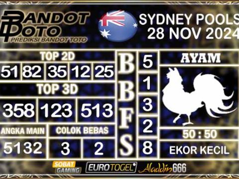 Prediksi Togel Sydney Pools 28 NOVEMBER 2024