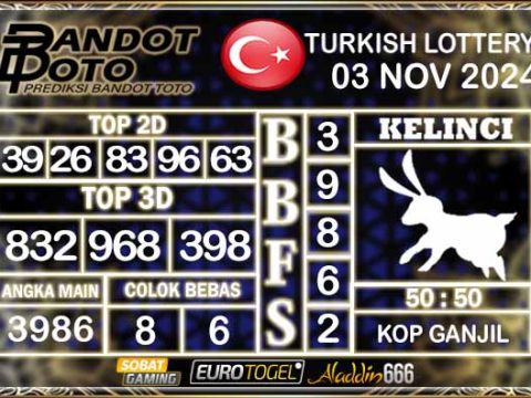 Prediksi Togel Turki Pools 03 NOVEMBER 2024