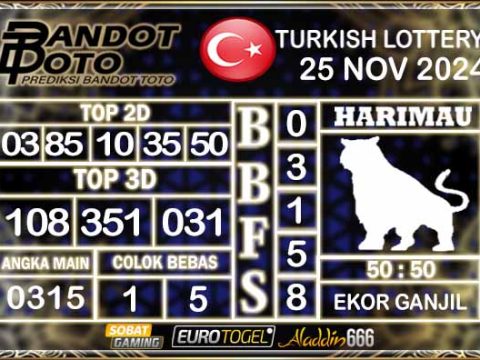 Prediksi Togel Turki Pools 25 NOVEMBER 2024