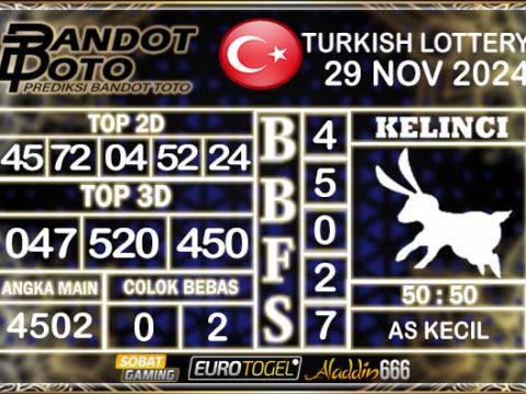 Prediksi Togel Turki Pools 29 NOVEMBER 2024