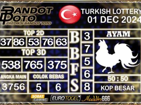 Prediksi Togel Turki Pools 01 DESEMBER 2024