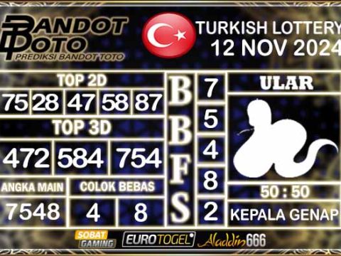 Prediksi Togel Turki Pools 12 NOVEMBER 2024