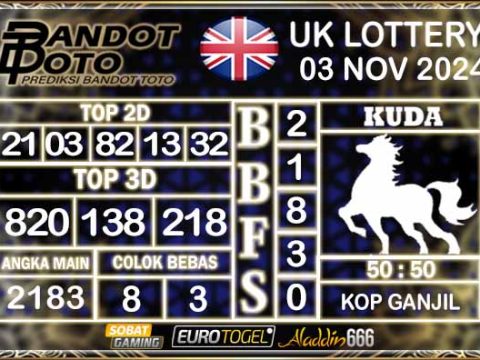 Prediksi Togel UK6D Lottery 03 NOVEMBER 2024