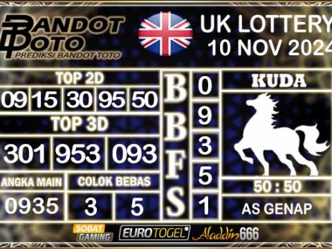 Prediksi Togel UK6D Lottery 16 NOVEMBER 2024