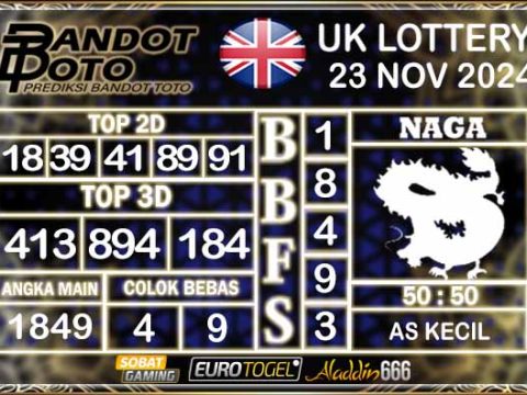 Prediksi Togel UK6D Lottery 23 NOVEMBER 2024