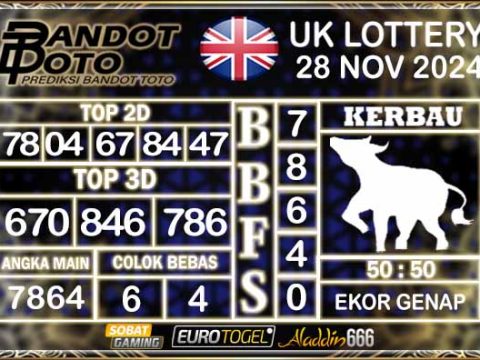 Prediksi Togel UK6D Lottery 28 NOVEMBER 2024