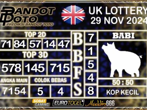 Prediksi Togel UK6D Lottery 29 NOVEMBER 2024