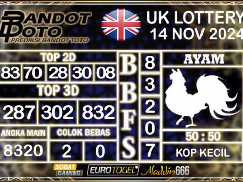 Prediksi Togel UK6D Lottery 14 NOVEMBER 2024