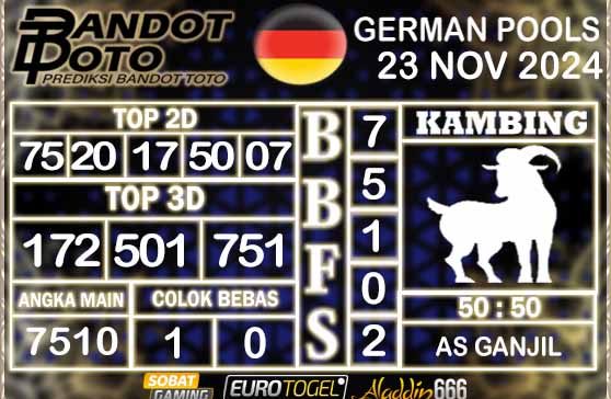 Prediksi Togel German Pools 23 NOVEMBER 2024