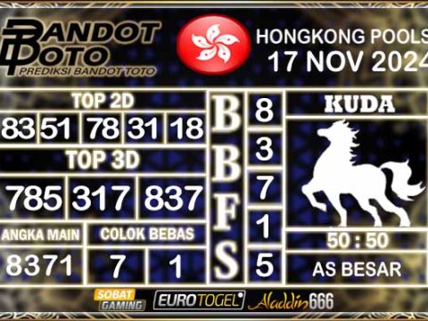 Prediksi Togel Hongkong Pools 17 NOVEMBER 2024