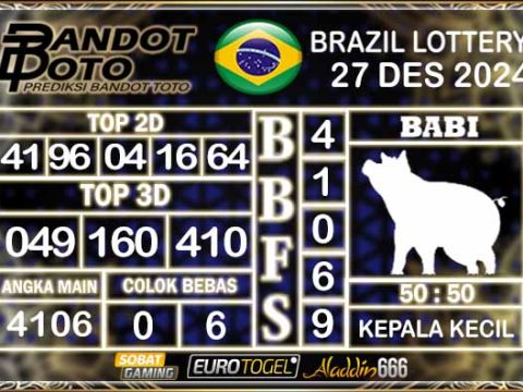 Prediksi Togel Brazil Pools 27 DESEMBER 2024