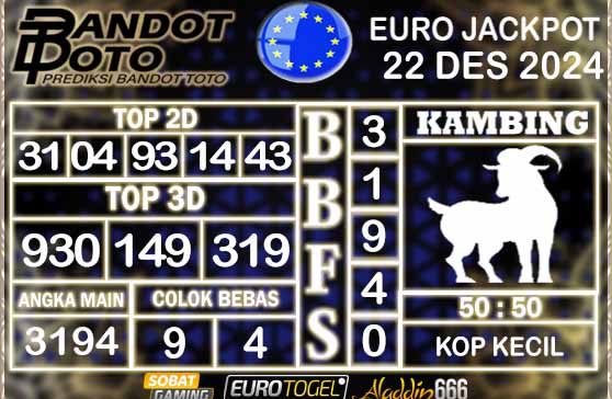 Prediksi Togel Euro Pools 22 DESEMBER 2024