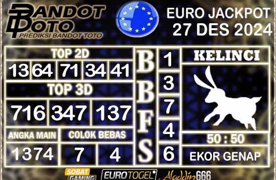 Prediksi Togel Euro Pools 27 DESEMBER 2024