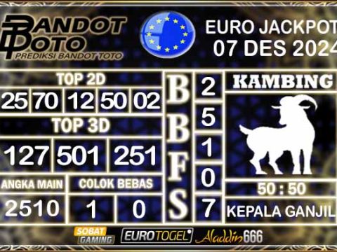 Prediksi Togel Euro Pools 07 DESEMBER 2024