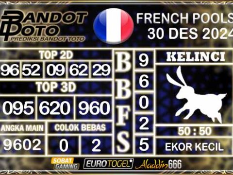 Prediksi Togel Prancis Pools 30 DESEMBER 2024