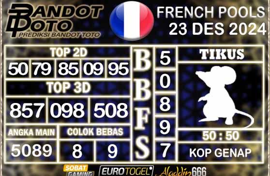 Prediksi Togel Prancis Pools 23 DESEMBER 2024